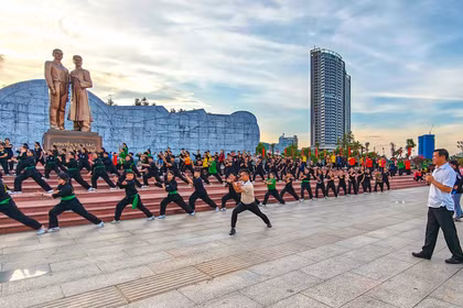 Moments Before the Opening Ceremony Honoring Vietnamese Martial Arts