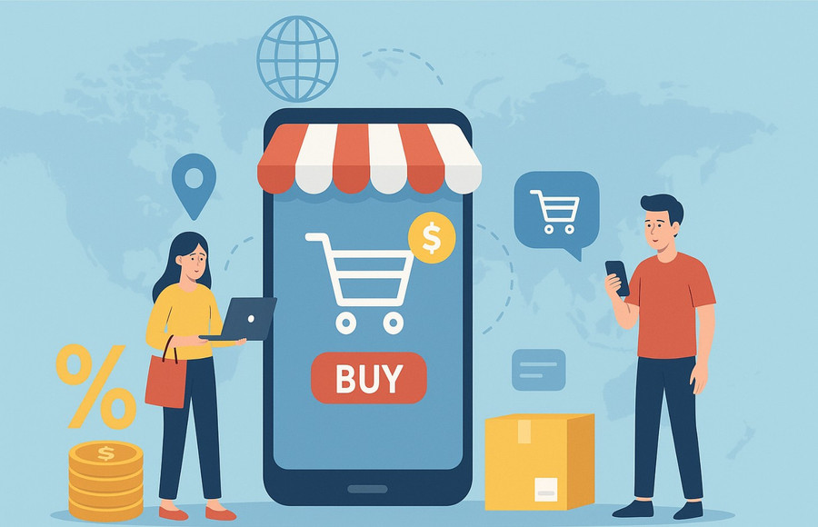 The Ministry of Industry and Trade has just raised the annual e-commerce growth target for 2025 to 25.5%. Illustrative photo: M.T bo-cong-thuong-vua-dieu-chinh-muc-tieu-tang-truong-thuong-mai-dien-tu-ca-nam-2025-en-255-4498.jpg