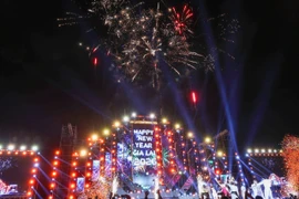The program concluded with a spectacular fireworks display at the very moment marking the transition from the old year to the new. Photo: Nguyễn Dũng