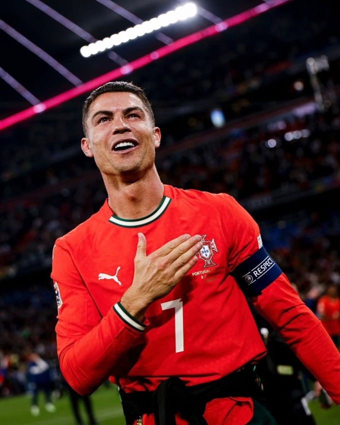 Cristiano Ronaldo during a game for Portugal. Photo by Instagram/@cristiano Cristiano Ronaldo during a game for Portugal. Photo by Instagram/@cristiano