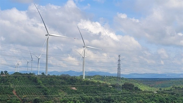 A wind power plant in Gia Lai Province. The province has granted an investment registration certificate to Singapore energy group Nexif Ratch Energy to develop a VNĐ5.7 trillion wind power project. Photo: VNA/VNS/Hoài Nam 451547-gia-lai.jpg