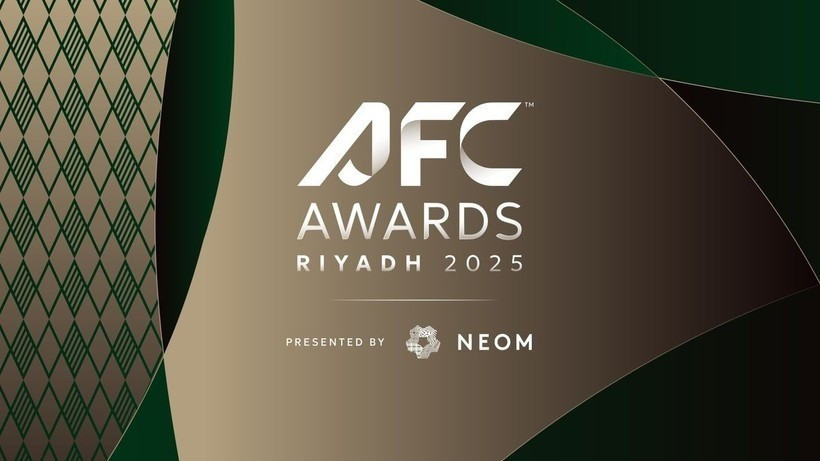 The 29th annual gala of the AFC Awards Riyadh 2025 scheduled for October 16. (Photo: vff.org.vn) afc-2025.jpg