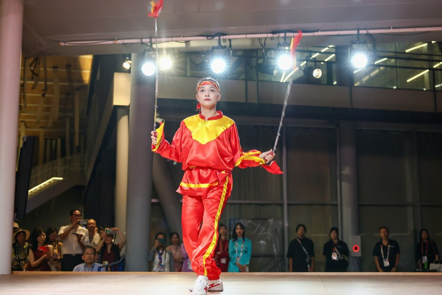 A performance by athletes from the Binh Dinh Traditional Martial Arts Center. Photo: Văn hóa Newspaper anh-3-152410.jpg
