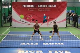 The Pickleball tournament for officials and employees of the banking sector in Gia Lai province was held at the High Five court in Pleiku Ward on January 18.