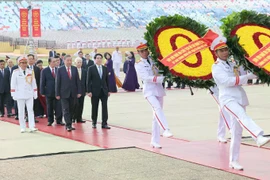 Party and State Leaders Pay Tribute to President Ho Chi Minh at His Mausoleum