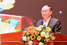 Thai Dai Ngoc, Secretary of the Provincial Party Committee, delivers the opening speech at the conference. Photo: Duc Thuy