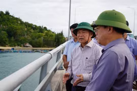 Secretary of the Provincial Party Committee Thai Dai Ngoc inspects key projects along the coastal road.