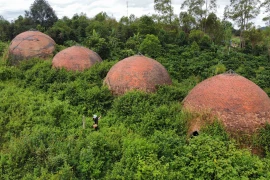 Abandoned brick kilns as beautiful as works of art.