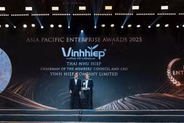 Vinh Hiep Gia Lai honored with “double win” at the Asia Excellent Enterprise and Asia Excellent Entrepreneur Awards.