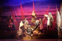 The opera "Khí tiết rạng trời Nam" portrays the illustrious life and career of national hero Nguyễn Trung Trực. Photo: Ngọc Nhuận