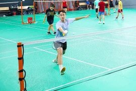 Vietnam's top badminton stars arrive in Gia Lai to prepare for the National Outstanding Badminton Players Championship.
