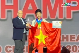 Vũ Hoàng Nam was awarded the Overall Champion title at the International Junior Math Olympiad (IJMO) 2025. Photo: Provided by the Organizing Committee