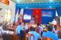 The scene at the launch ceremony of the AI assistant website for administrative procedures in Kông Bơ La commune.
