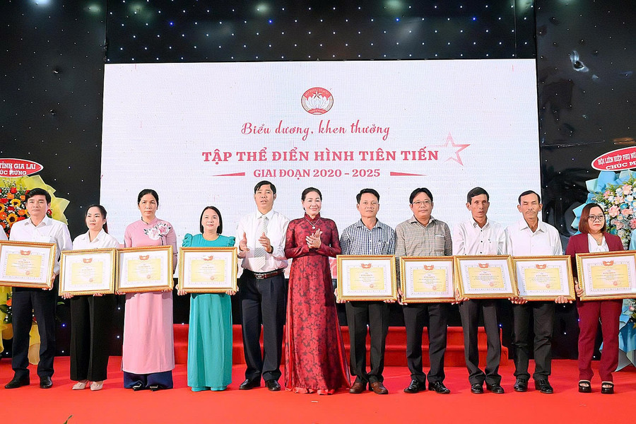 The collectives and individuals honored at the Conference are all exemplary for their dynamism, creativity, willingness to think, act, and take responsibility for the common good. Photo: Đức Thụy z7024125771265-0d1ca0031f67314c59f742b9b12bd53a.jpg
