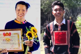 Bùi Ngọc Thanh (left) and Lu-Y Djoan (right) are two outstanding young individuals from Gia Lai province who have demonstrated bold thinking and action, inspiring youth at the 2025 Commendation Ceremony.