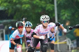 Artistic roller skating performance held at Cho Nho Night Street