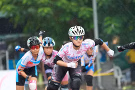 Artistic roller skating performance held at Cho Nho Night Street