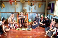 Reenactment of the traditional Jrai engagement ceremony held in Ơp Village, Pleiku Ward, Gia Lai Province aims to promote tourism.