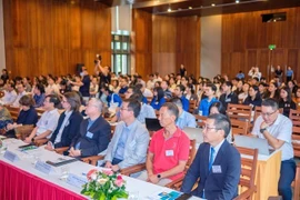 Participants at the 8th “Rencontres de Quy Nhơn: International Biology Conference 2025" on Wednesday in Gia Lai Province.