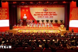 The closing ceremony of the Congress of the Party Organisation of Gia Lai province for the 2025 - 2030.
