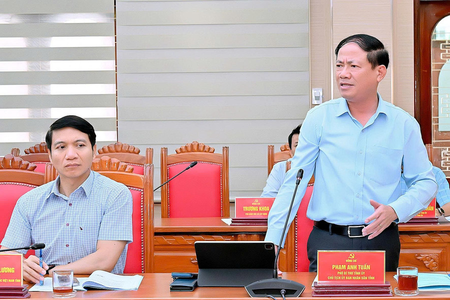 Chairman of the Provincial People’s Committee Phạm Anh Tuấn affirms that preparations for project implementation are basically complete. Photo: Đức Thụy chutich.jpg
