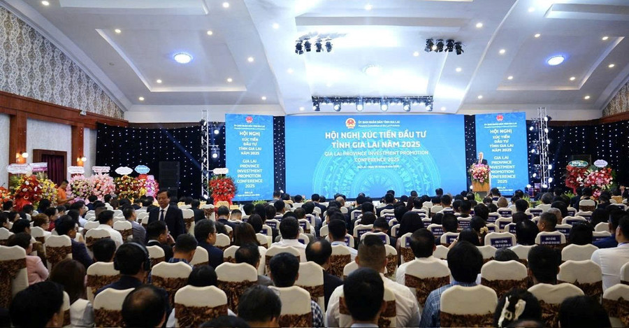 More than 400 businesses and investors attended the 2025 Gia Lai Investment Promotion Conference. Photo: Provincial Investment Promotion Center doanh-nghiep-dau-tu.jpg