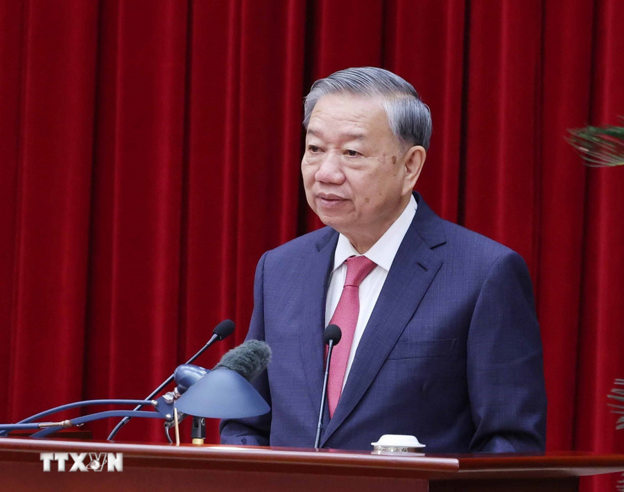 General Secretary Tô Lâm delivers the closing speech at the 13th Plenum of the 13th Party Central Committee. Photo: Thống Nhất/Vietnam News Agency General Secretary Tô Lâm delivers the closing speech at the 13th Plenum of the 13th Party Central Committee. Photo: Thống Nhất/Vietnam News Agency