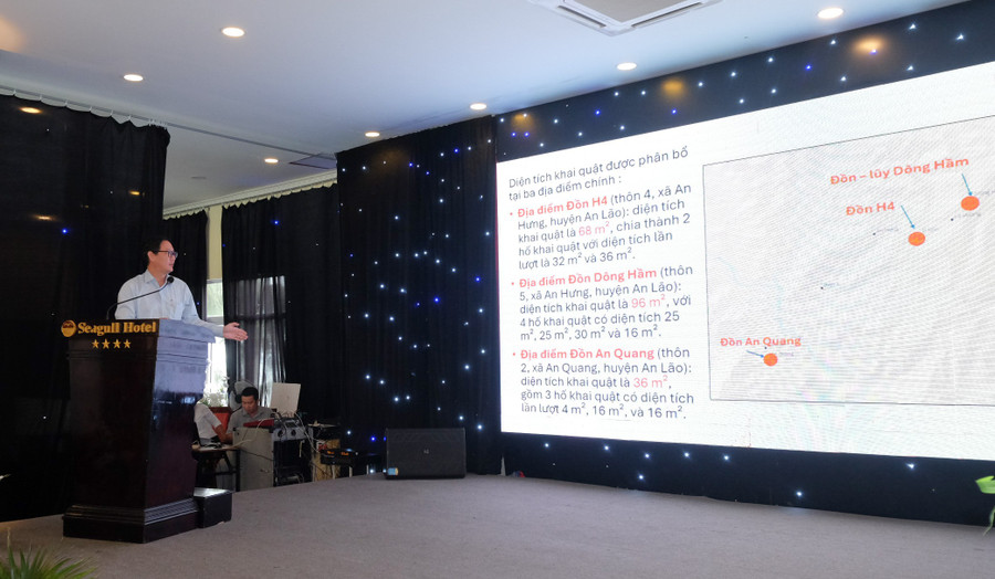 Dr. Nguyễn Khánh Trung Kiên, Deputy Director of the Southern Institute of Social Sciences, presenting the results of the archaeological excavation of Trường Lũy in Gia Lai. Photo: Ngọc Nhuận dscf3150.jpg