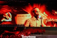 Final rehearsal for the special art program 'Under the glorious flag of the Party'