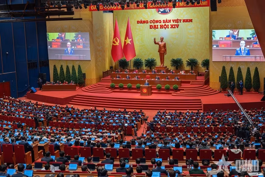 Opening session of the 14th National Party Congress. Photo: QĐND