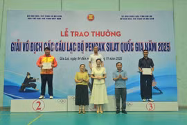 The organizing committee presented overall awards to outstanding teams in the 15-17 age group. Photo: R'Ô HOK