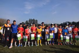 Nearly 500 U13 candidates took part in the entrance trials for the LPBank Hoang Anh Gia Lai Academy at the Ham Rong Training Center on January 17.