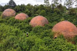 Abandoned brick kilns as beautiful as works of art.