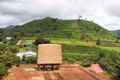 The communal house (nhà rông) of Ia Gri village sits at the foot of the Chư Đang Ya volcano (Bien Ho commune). Photo: Hoàng Ngọc