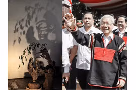 Light Sculpture Depicts Portrait of Late General Secretary