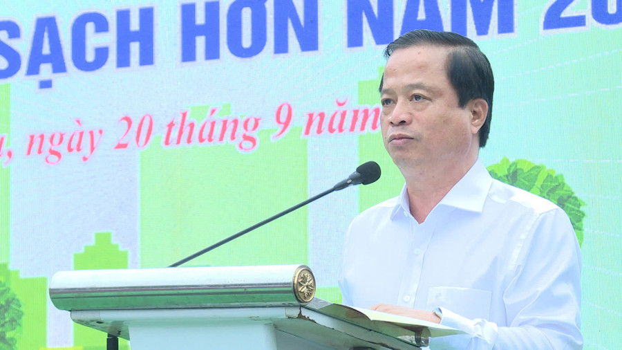 Permanent Vice Chairman of the Provincial People’s Committee Nguyễn Tuấn Thanh speaks at the launch ceremony. Photo: Huy Toàn 74d1b5351b40911ec851.jpg