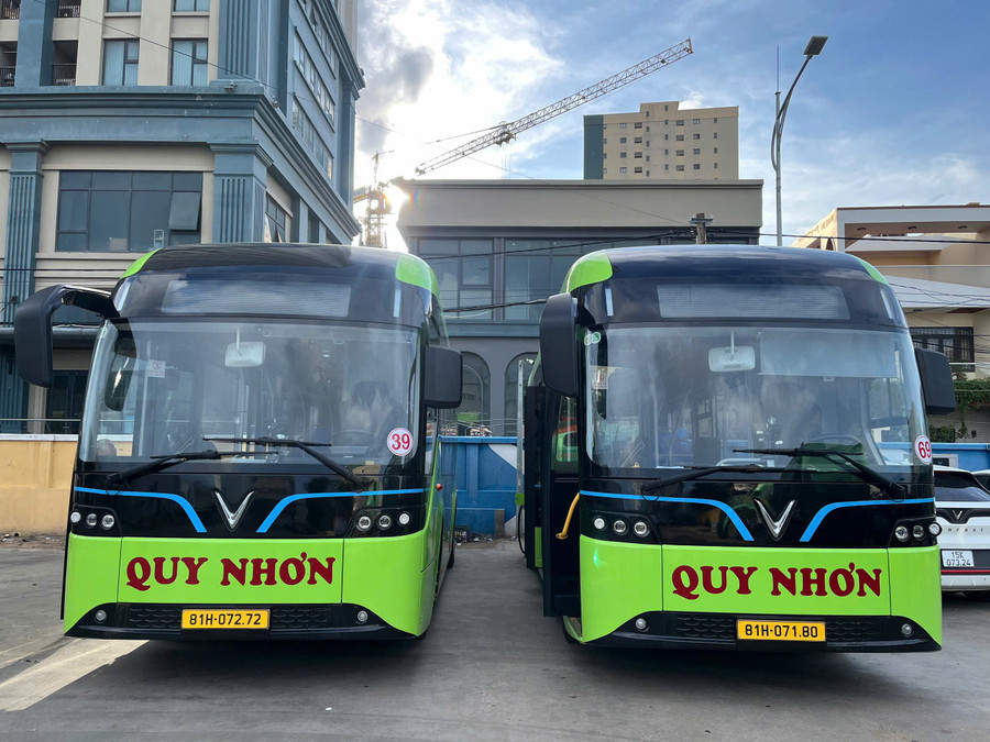 Electric buses will be put into operation starting September 15. Photo: Hải Yến xe-buyt-dien.jpg