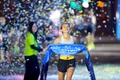 Athlete Phạm Thị Hồng Lệ crossed the finish line to claim the women's 42 km championship at the Ho Chi Minh City Marathon 2026, held on the morning of January 11.