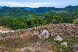A section of the Gia Lai Defensive Wall runs through the territory of Hoai Nhon Bac Ward. Photo: Ngoc Nhuan