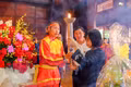 The sacred flame procession at the Tây Sơn Tam Kiệt Temple symbolizes the martial spirit and the spread of traditional Vietnamese martial arts values. Photo: Doan Ngoc