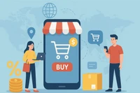 The Ministry of Industry and Trade has just revised its target for e-commerce growth in 2025, raising it to 25.5%. Illustrative photo: M.T