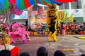 A vibrant lion dance performance at the "Mid-Autumn Festival Celebration" for children. Photo: Vu Chi