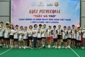 Students and teachers from Nguyen Hue Secondary School beamed with excitement as they attended the opening ceremony of the Pickleball Tournament celebrating Vietnamese Teachers' Day (November 20) at 52 Sports Stadium in Gia Lai.