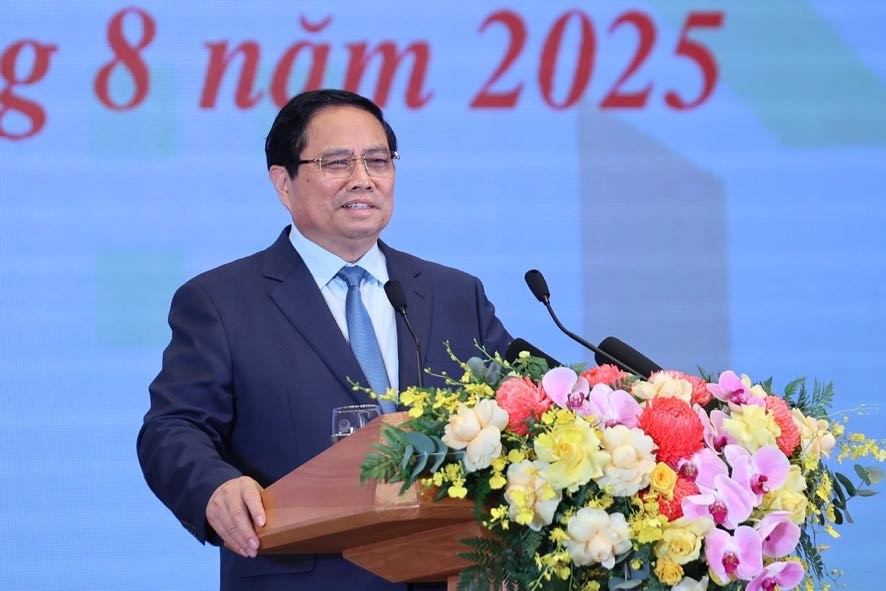 Prime Minister Pham Minh Chinh delivers remarks at the conference. Photo: VGP/Nhat Bac Prime Minister Pham Minh Chinh delivers remarks at the conference. Photo: VGP/Nhat Bac