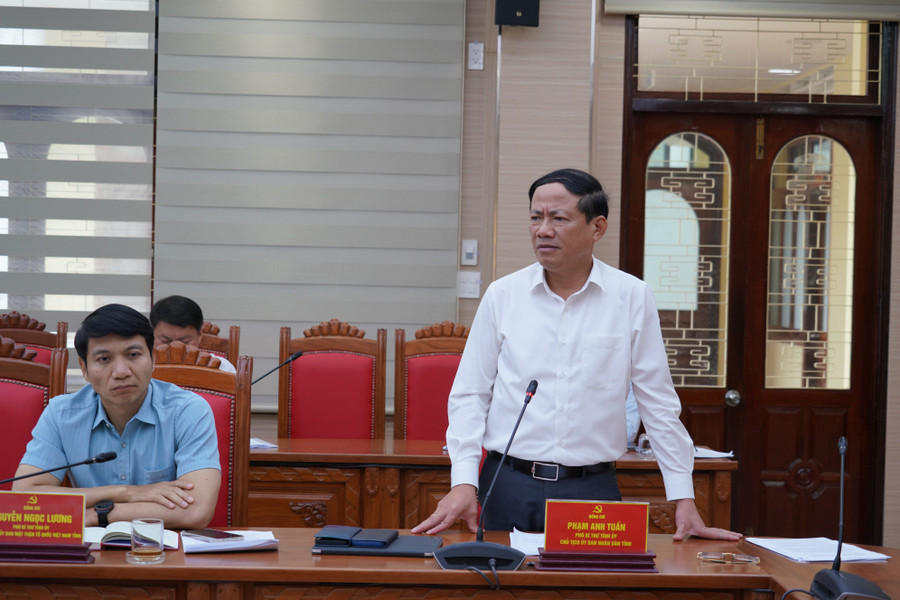 Chairman of the Provincial People’s Committee Phạm Anh Tuấn affirms that the province will closely monitor grassroots issues to promptly address difficulties and obstacles. Photo: N.H 4.jpg