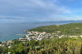 An aerial view of Nhon Chau island commune.