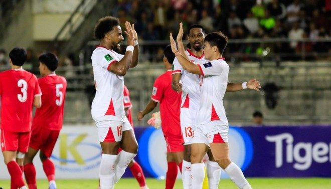 The 2-0 win over Laos lifts the 'Golden Star Warriors' three places in the December 2025 FIFA rankings. (Photo: afc)