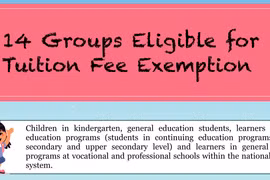 14 groups eligible for tuition fee exemption