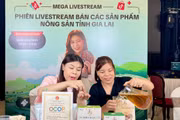 In addition to traditional trade promotion, OCOP producers are also being supported to livestream sales on the TikTok Shop platform. Photo: Vu Thao