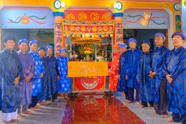 The Lăng Ông Nam Hải mausoleum on Nhơn Châu island commune currently preserves two imperial edicts from the Nguyễn Dynasty, which locals regard as the "treasures" of their fishing village. Photo: Ngoc Nhuan